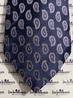 UNBRANDED Navy With Paisley Tie 3.125”